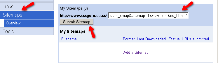 การเพิ่ม Site Map ใน google webmaster tool