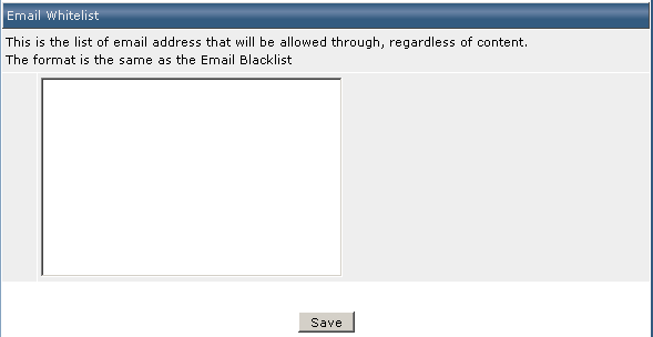 Email Whitelist